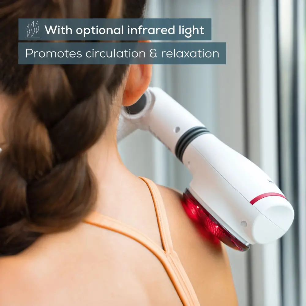 Масажор, Beurer MG 44 infrared massager; Soothing vibration massage; Rotating massage head and 3-way adjustable handle; Infrared heat; 3 function levels; 4 interchangeable massage attachments - image 2