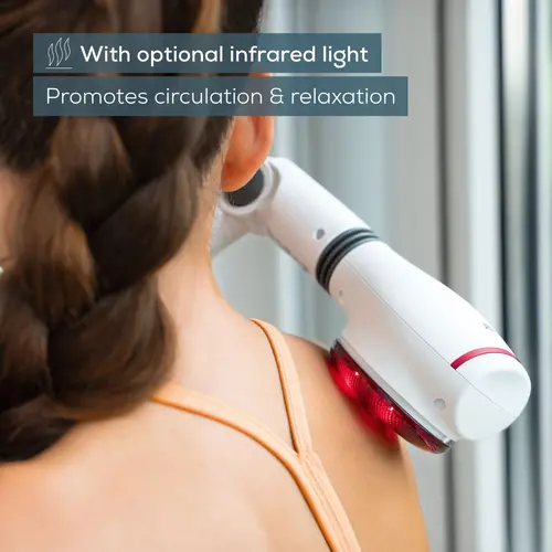 Масажор, Beurer MG 44 infrared massager; Soothing vibration massage; Rotating massage head and 3-way adjustable handle; Infrared heat; 3 function levels; 4 interchangeable massage attachments - image 2