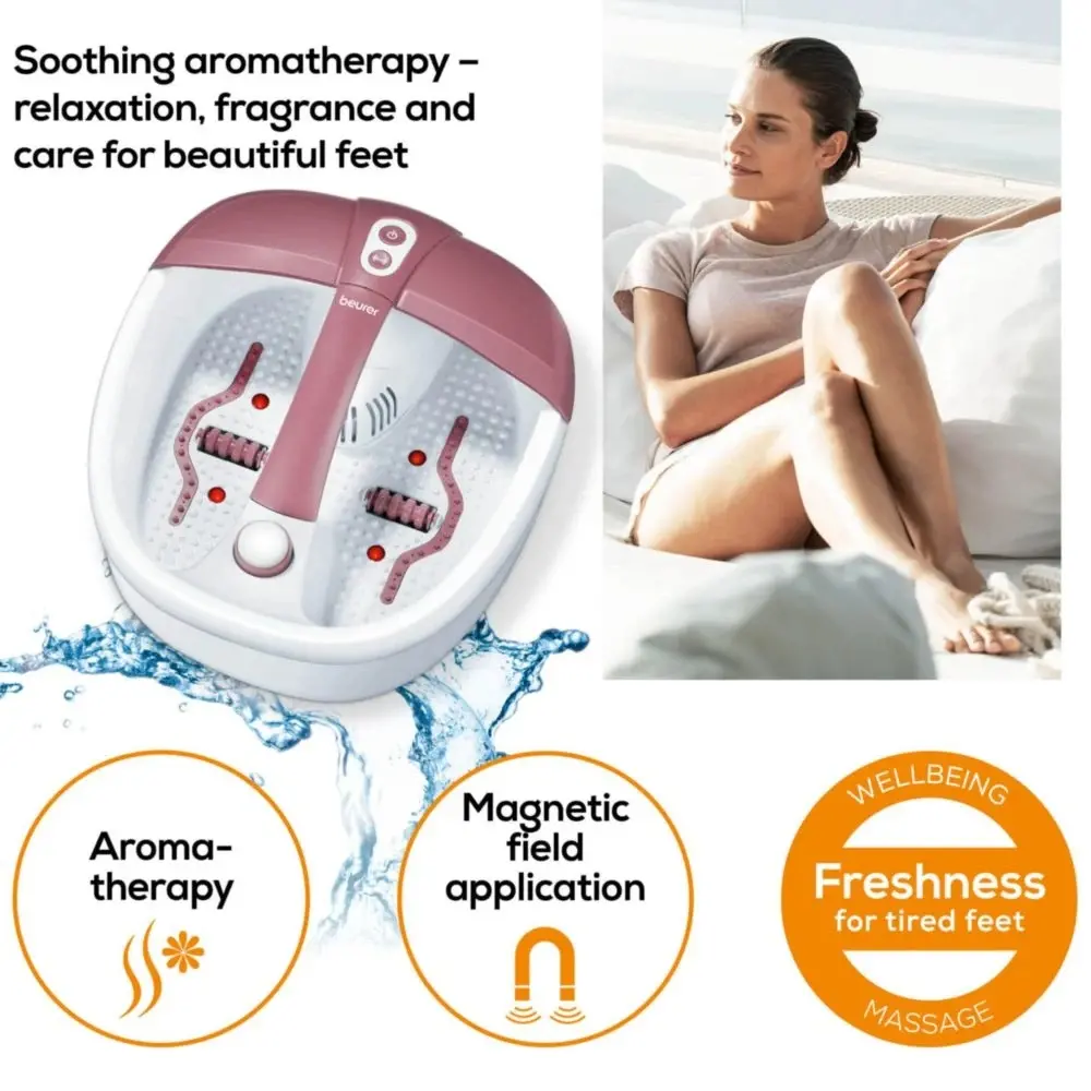 Масажор, Beurer FB 35 Foot spa with aromatherapy, Foot spa with pedicure, temperature control, massage & magnetic field application; 3 attachments; 3 functions - image 1