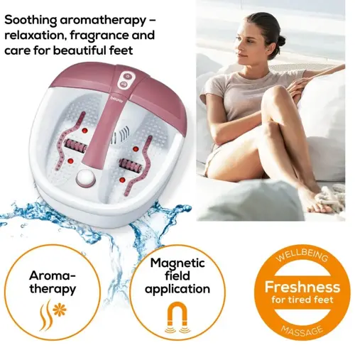Συσκευή μασάζ, Beurer FB 35 Foot spa με αρωματοθεραπεία, Foot spa με πεντικιούρ, έλεγχο θερμοκρασίας, μασάζ και εφαρμογή μαγνητικού πεδίου· - 2