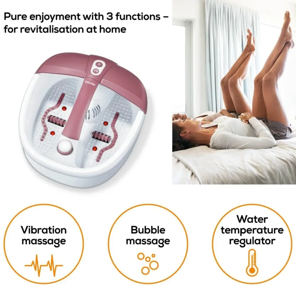 Масажор, Beurer FB 35 Foot spa with aromatherapy, Foot spa with pedicure, temperature control, massage & magnetic field application; 3 attachments; 3 functions - image 2