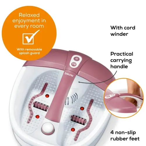 Масажор, Beurer FB 35 Foot spa with aromatherapy, Foot spa with pedicure, temperature control, massage & magnetic field application; 3 attachments; 3 functions - image 8