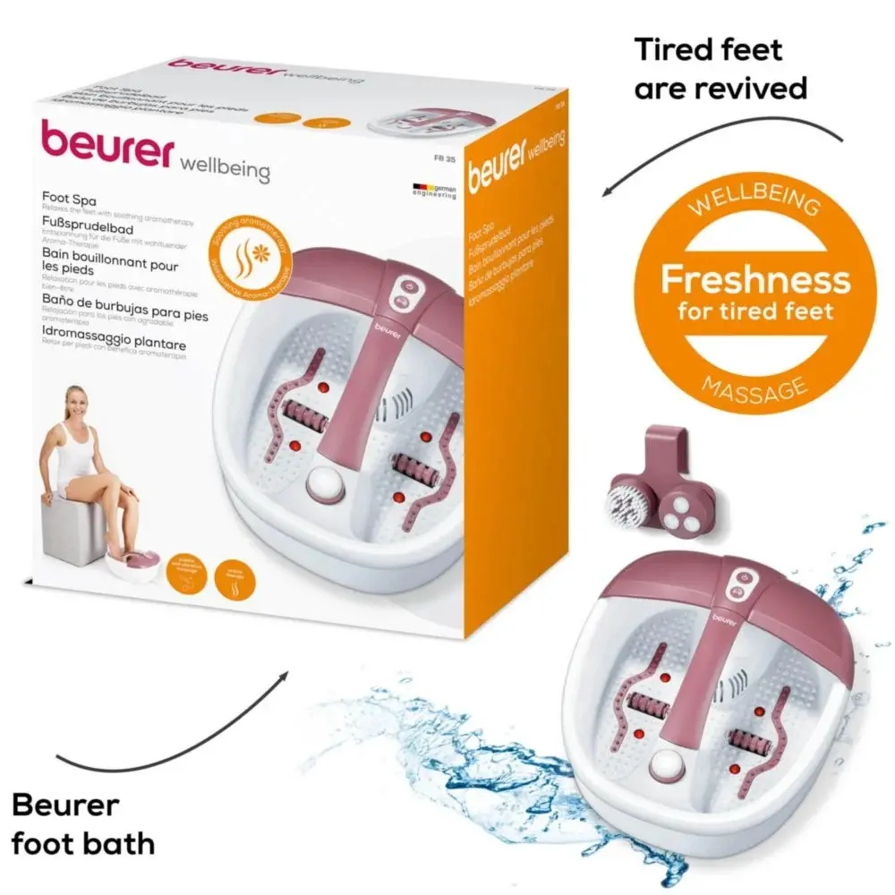Aparat de masaj, Beurer FB 35 Foot spa cu aromaterapie, Foot spa cu pedichiură, control al temperaturii, masaj și aplicare de câmp magnetic - image 9