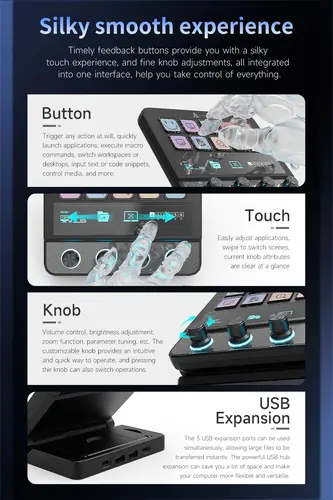 Ajazz стрийминг хъб/дек Streaming HUB AKP05E PRO Black - image 12