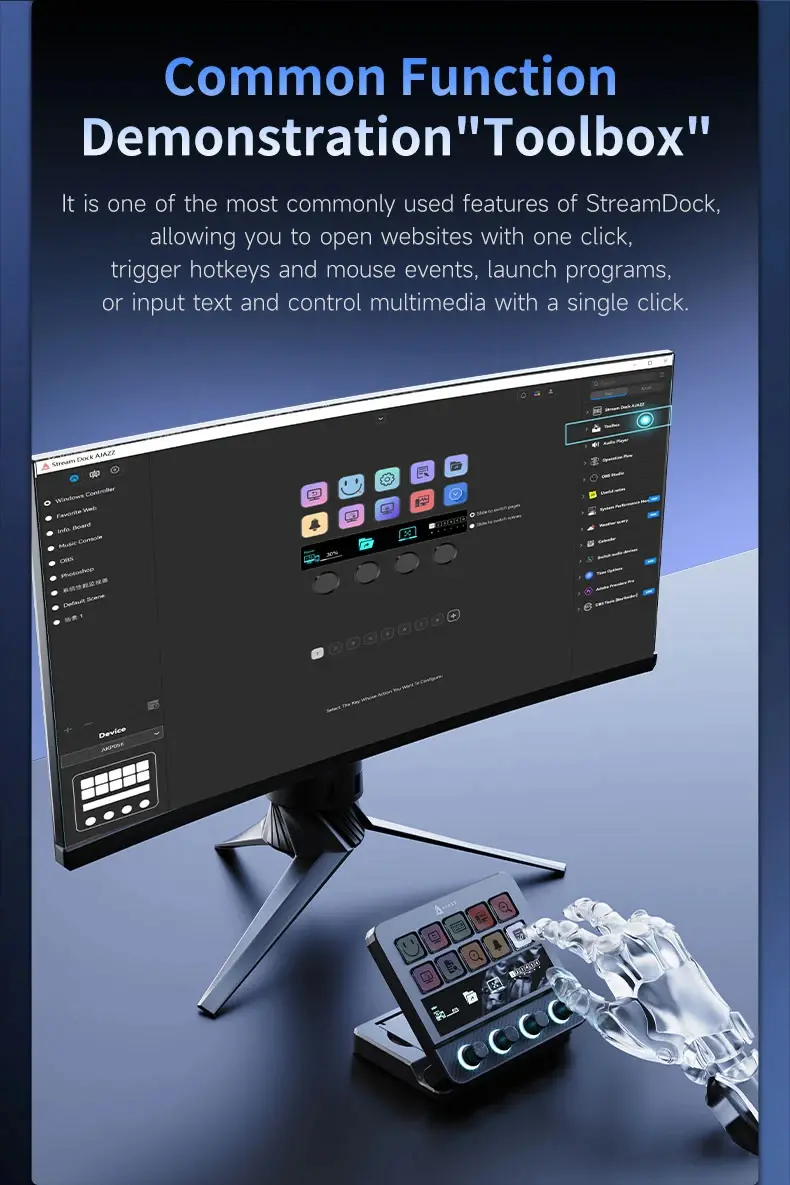 Ajazz стрийминг хъб/дек Streaming HUB AKP05E PRO Black - image 19