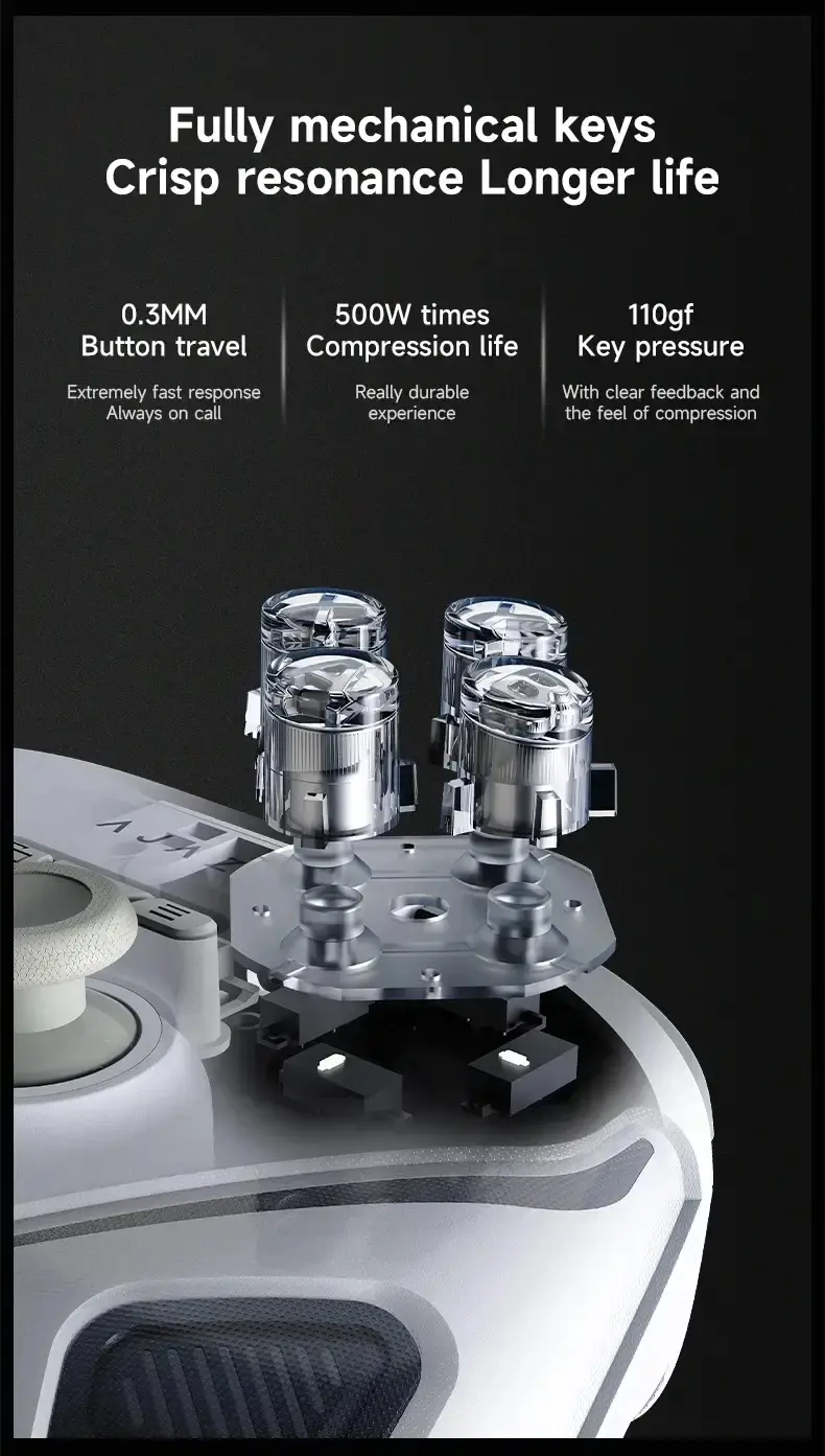 Ajazz геймпад Gamepad Set GP100 - Wireless, Bluetooth, 1000Hz - White - image 8