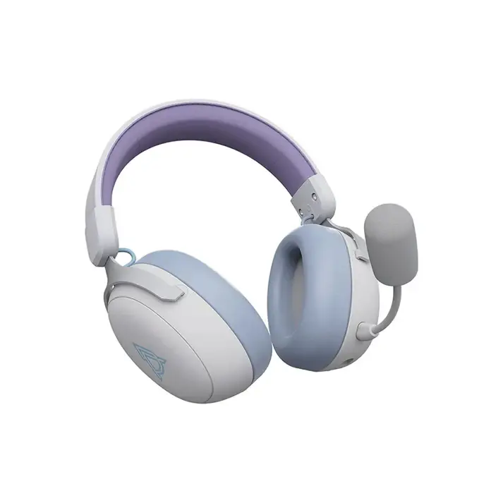 Ajazz безжични геймърски слушалки Wireless Gaming Headphones - AHM08 MAX Purple, White, Blue - Bluetooth , 2.4G