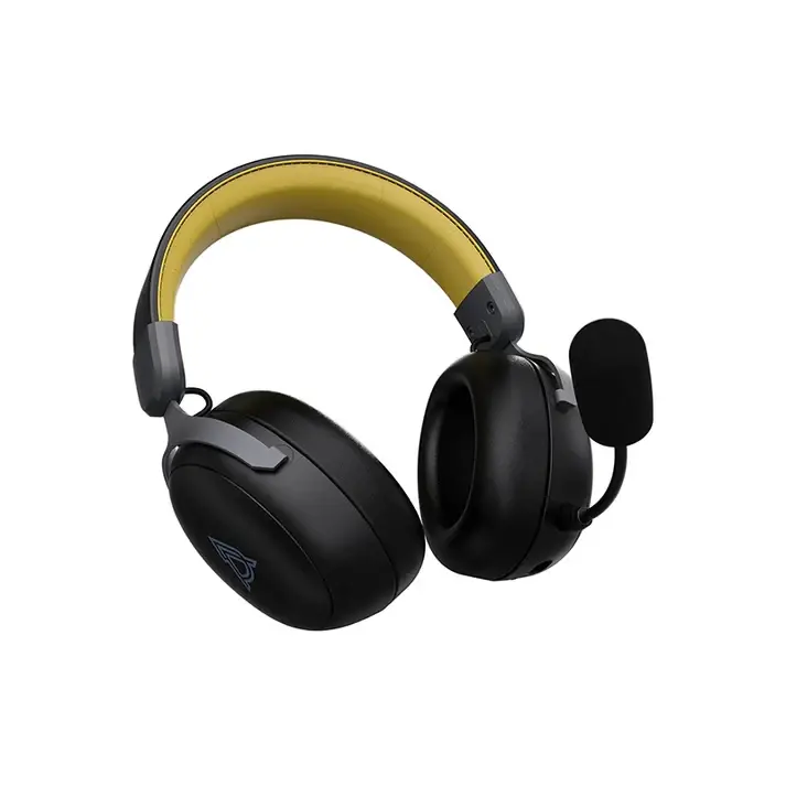 Ajazz căști gaming fără fir Wireless Gaming Headphones - AHM08 MAX Black, Gray, Yellow - Bluetooth, 2.4G