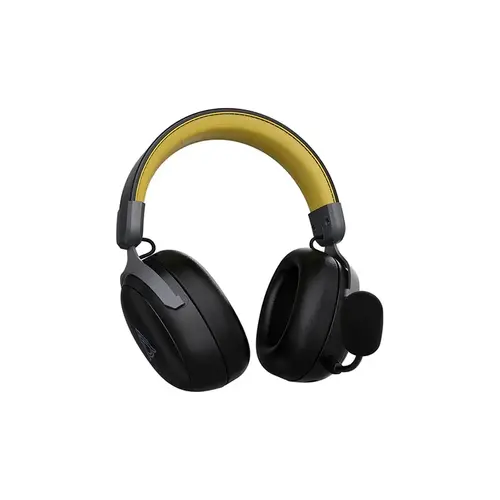 Ajazz căști gaming fără fir Wireless Gaming Headphones - AHM08 MAX Black, Gray, Yellow - Bluetooth, 2.4G - 4