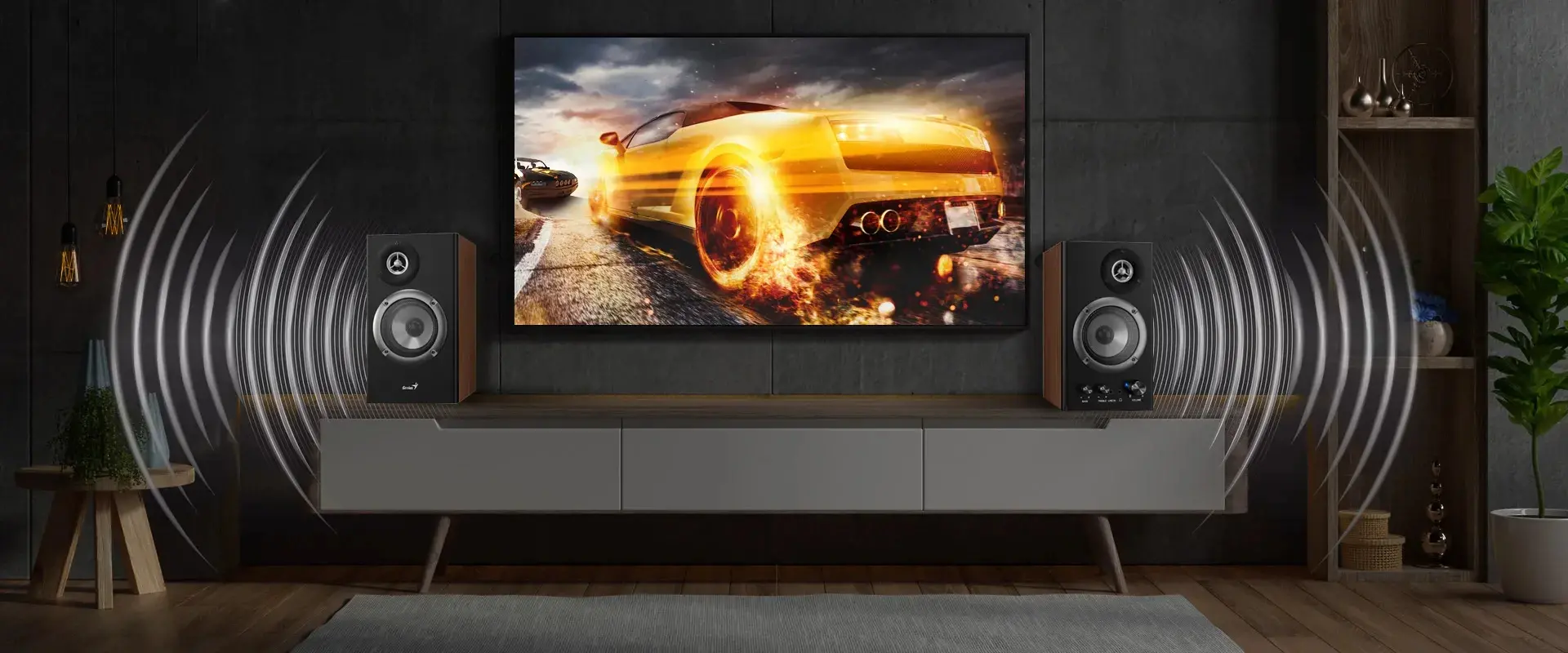 Genius тонколони Speakers 2.0 - SP-HF1200B - 36W RMS, Wood - image 3