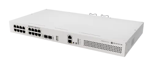Комутатор MikroTik CRS418-8P-8G-2S+RM, 8x GbE PoE+, 8x GbE, 2x SFP+, 1x USB 3.0