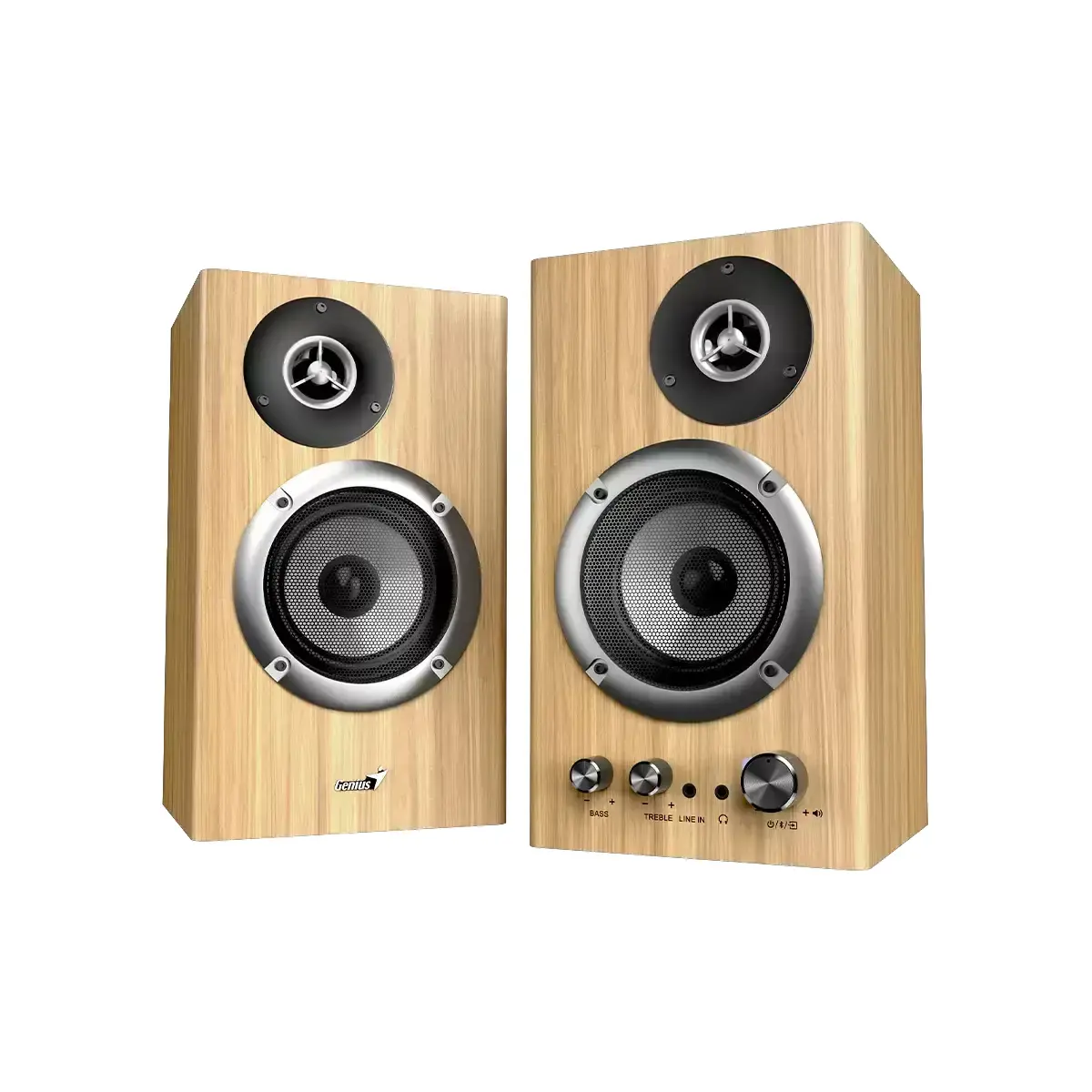 Genius тонколони Speakers 2.0 - SP-HF1812BT - 50W RMS, Bluetooth 5.3, Pine Wood - image 1