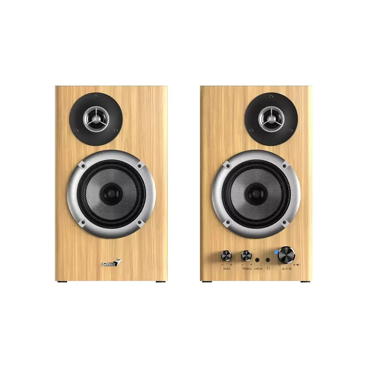 Genius тонколони Speakers 2.0 - SP-HF1812BT - 50W RMS, Bluetooth 5.3, Pine Wood - image 2