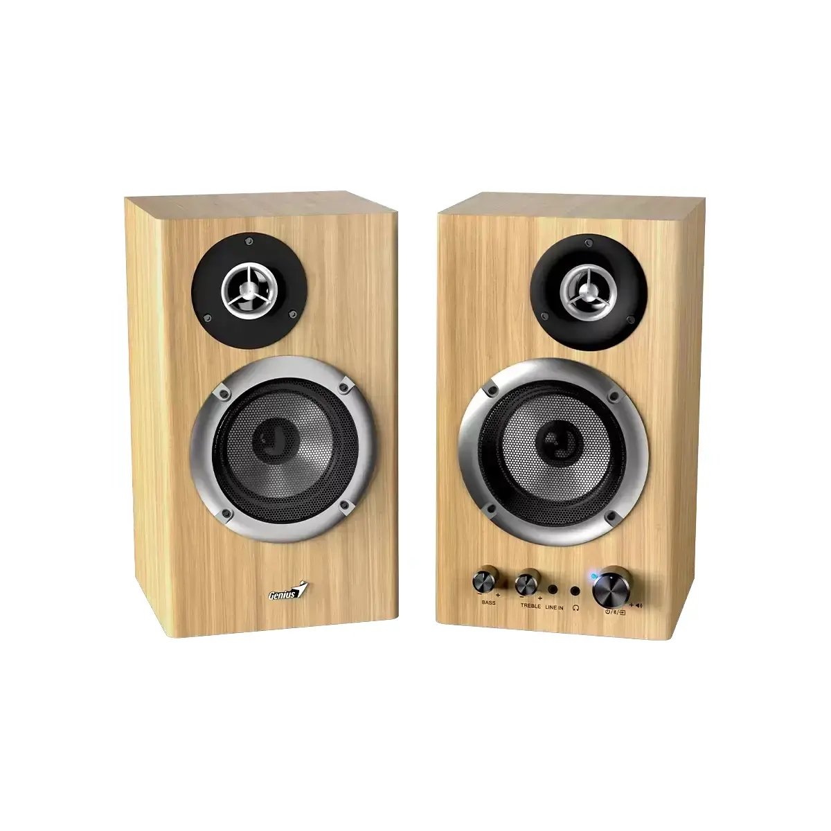 Genius тонколони Speakers 2.0 - SP-HF1812BT - 50W RMS, Bluetooth 5.3, Pine Wood - image 3