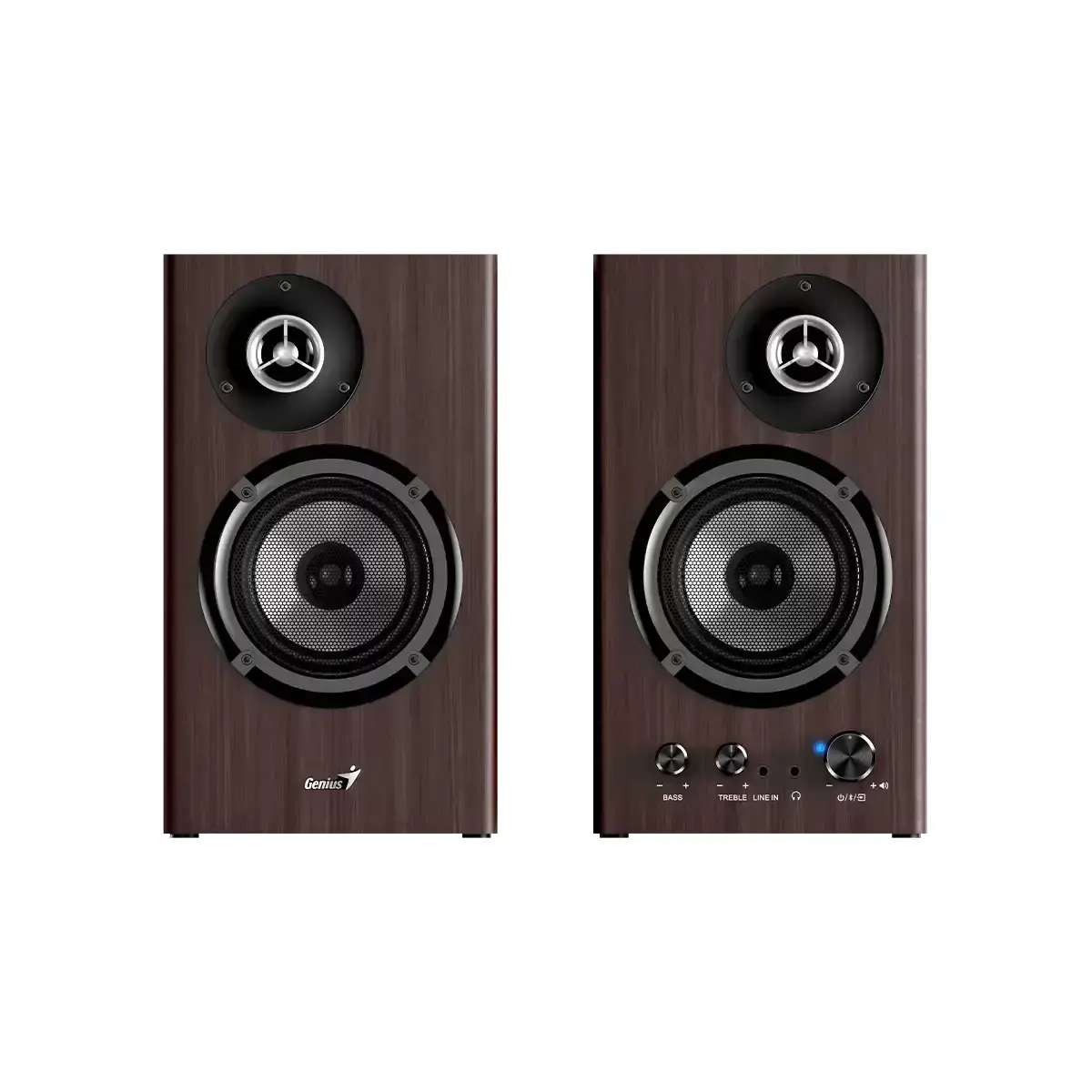 Genius тонколони Speakers 2.0 - SP-HF1812BT - 50W RMS, Bluetooth 5.3, Dark Brown - image 1