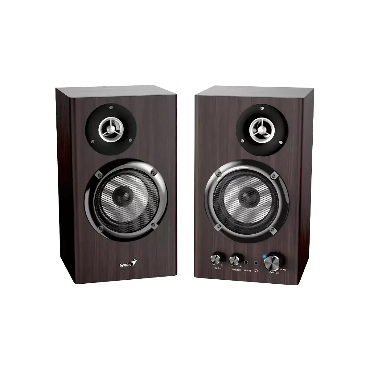 Genius тонколони Speakers 2.0 - SP-HF1812BT - 50W RMS, Bluetooth 5.3, Dark Brown - image 3