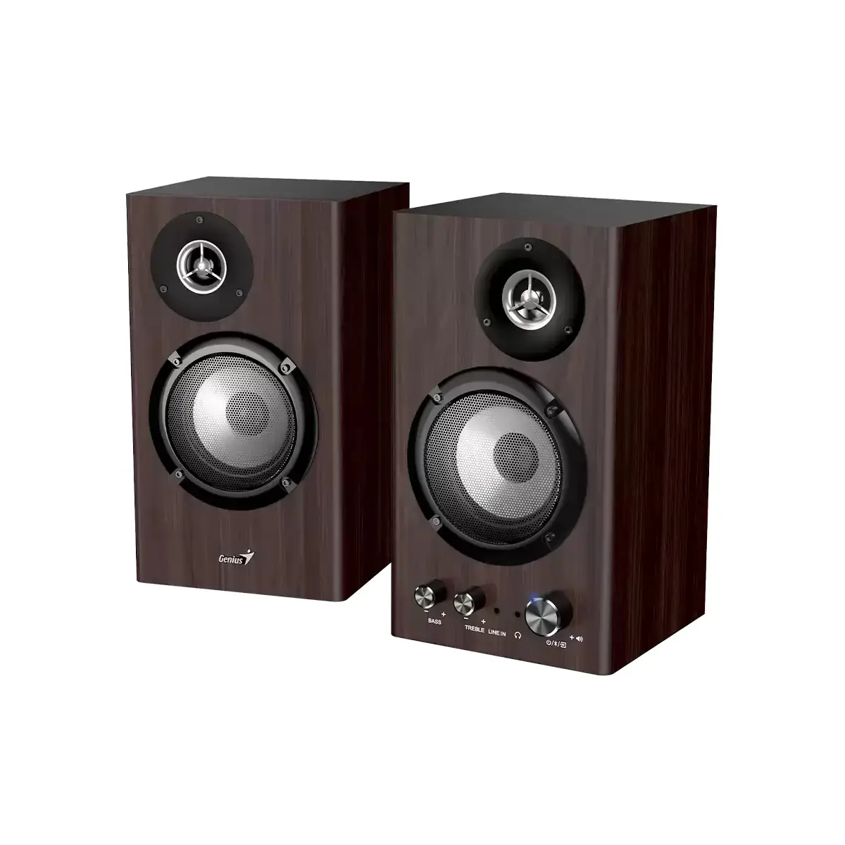 Genius тонколони Speakers 2.0 - SP-HF1812BT - 50W RMS, Bluetooth 5.3, Dark Brown - image 4
