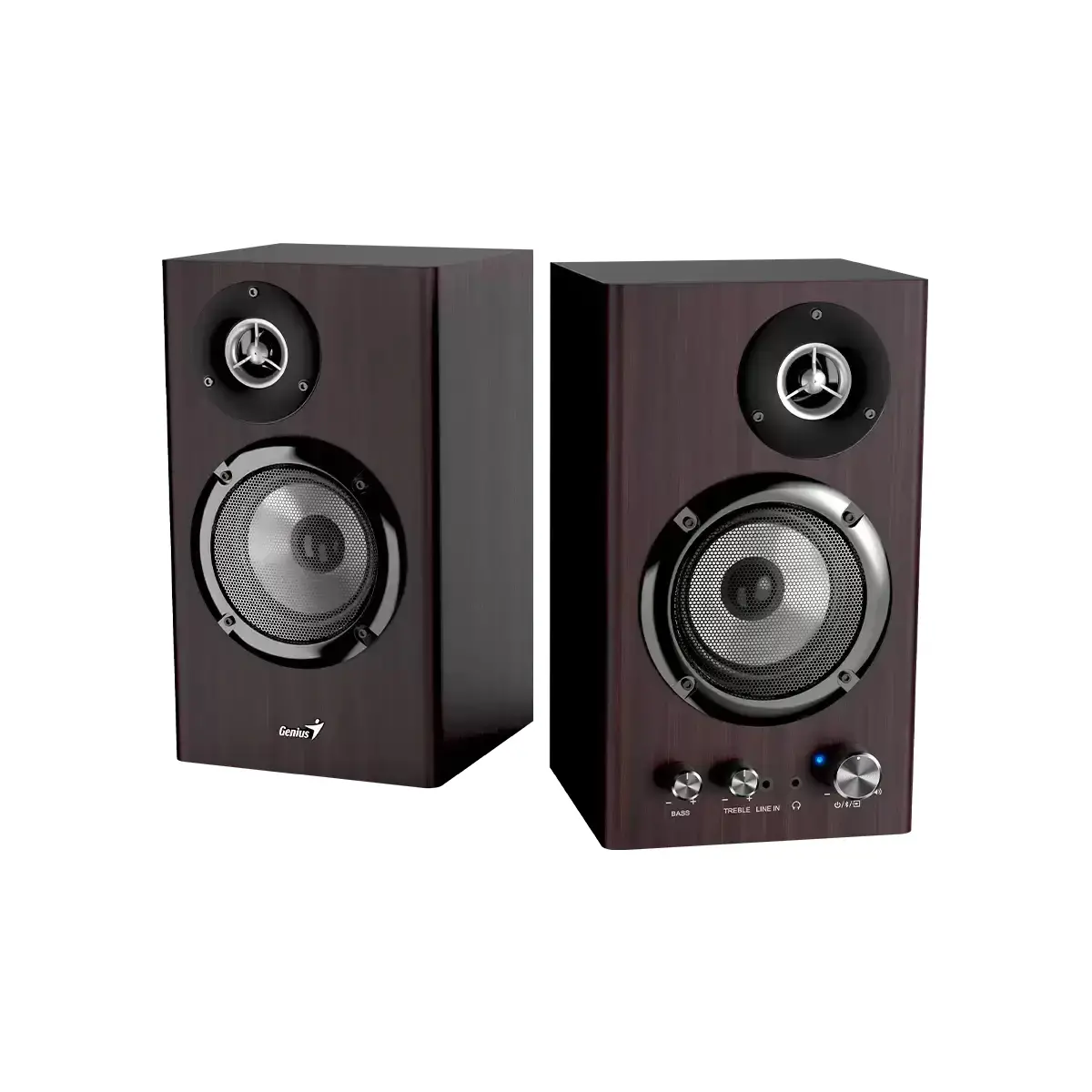 Genius тонколони Speakers 2.0 - SP-HF1812BT - 50W RMS, Bluetooth 5.3, Dark Brown - image 5