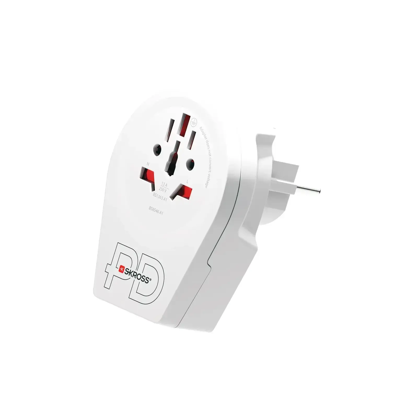 Αντάπτορας SKROSS World to Europe 1500295E, USB, Λευκό