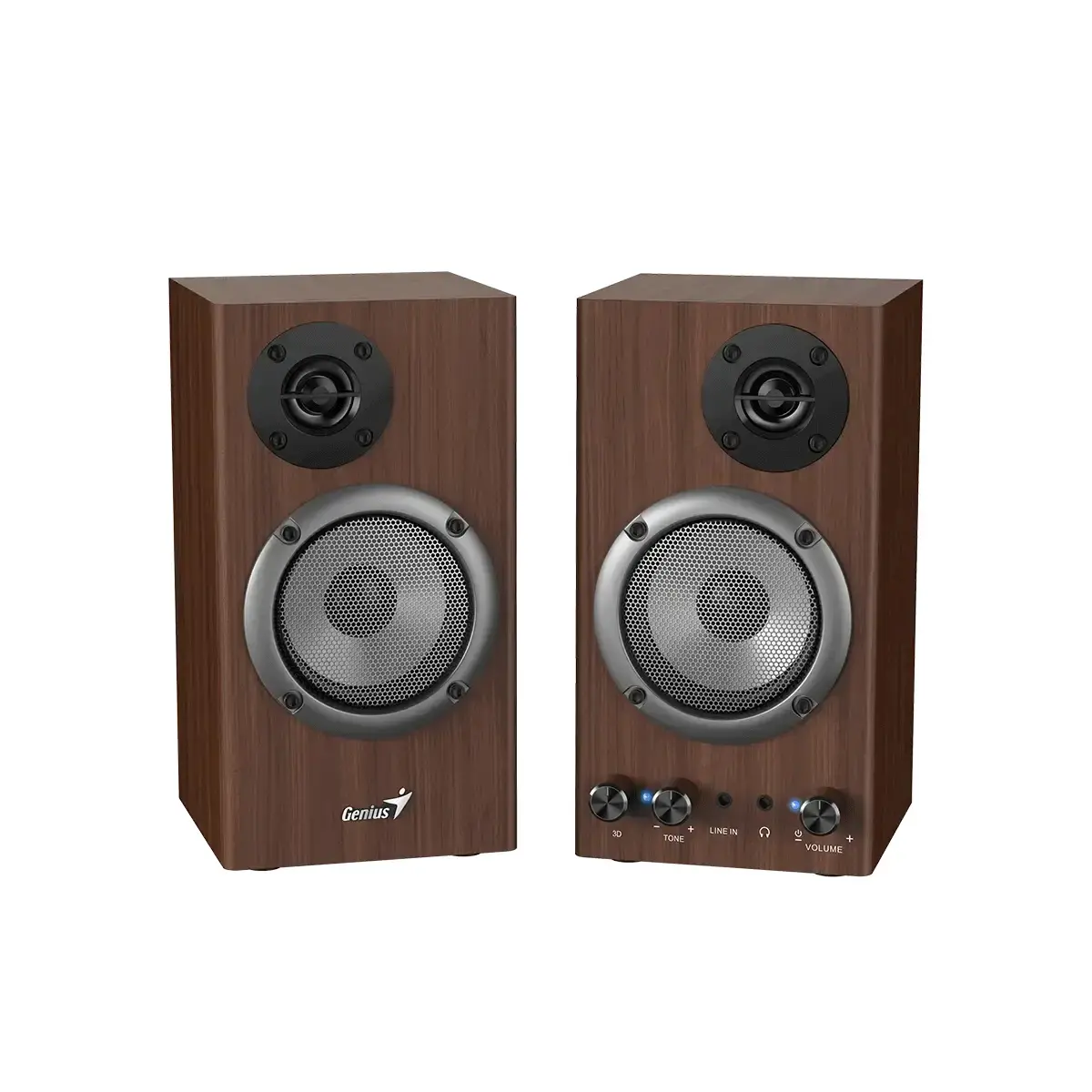 Genius тонколони Speakers 2.0 - SP-HF500B - 16W RMS, 3D Surround, Wood - image 1