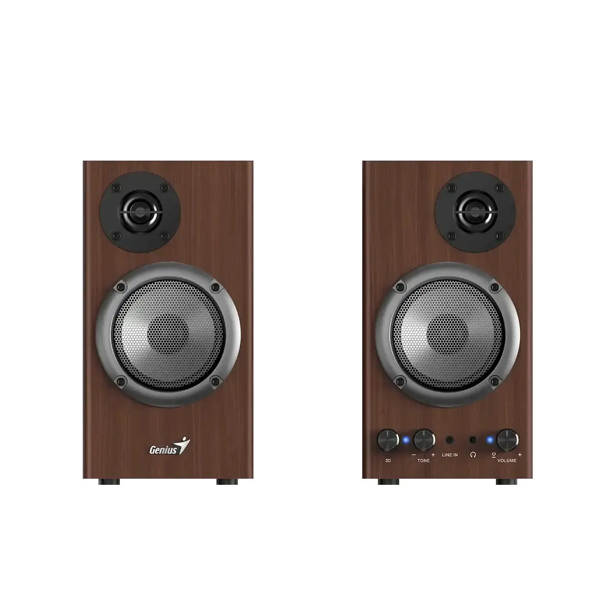 Genius тонколони Speakers 2.0 - SP-HF500B - 16W RMS, 3D Surround, Wood - image 2