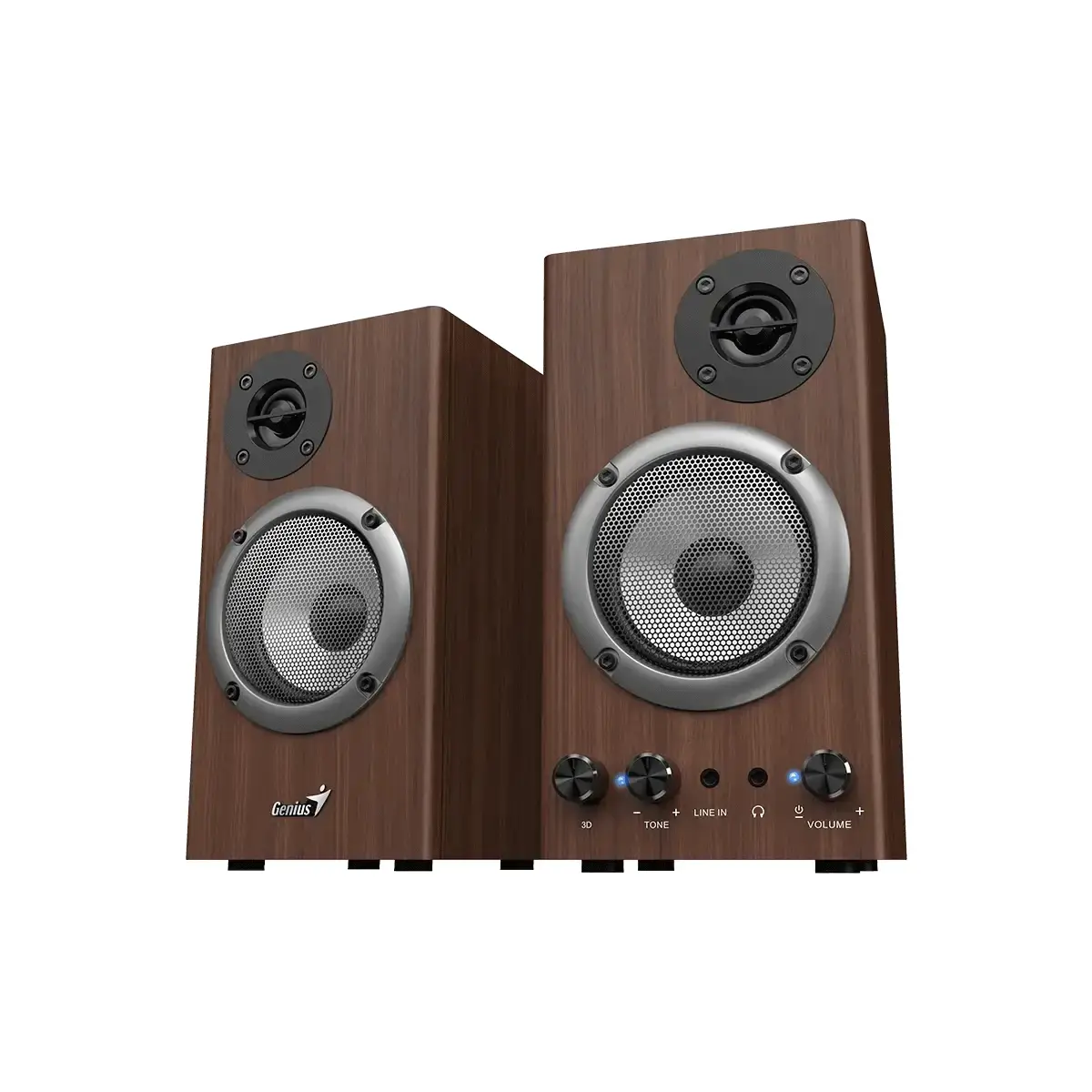 Genius тонколони Speakers 2.0 - SP-HF500B - 16W RMS, 3D Surround, Wood - image 3