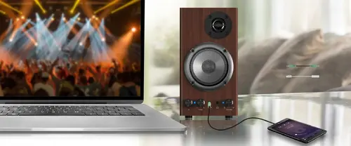 Genius тонколони Speakers 2.0 - SP-HF500B - 16W RMS, 3D Surround, Wood - image 5