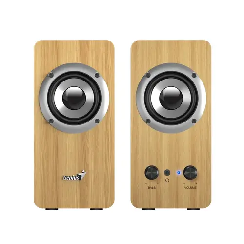 Genius boxe Speakers 2.0 - SP-HF400 - 10W RMS, Pine Wood - 1