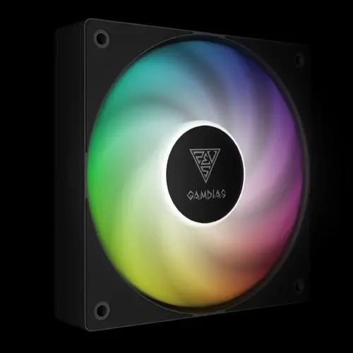 Gamdias Комплект вентилатори Fan Pack 3-in-1 3x120mm - NOTUS M1-1203 ARGB, Swappable Fan Blades (Reverse Fan Blades Included), A-RGB - image 2