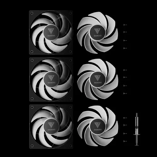 Gamdias Комплект вентилатори Fan Pack 3-in-1 3x120mm - NOTUS M1-1203 ARGB, Swappable Fan Blades (Reverse Fan Blades Included), A-RGB - image 8