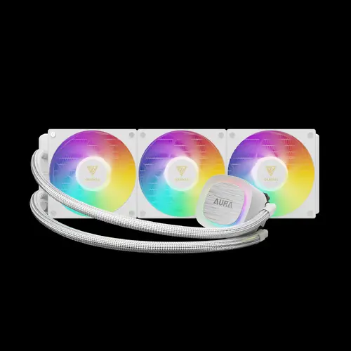 Gamdias водно охлаждане Water Cooling 360mm - AURA GL360 v2 WH - aRGB - image 1
