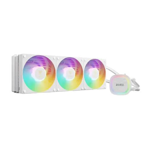 Gamdias водно охлаждане Water Cooling 360mm - AURA GL360 v2 WH - aRGB