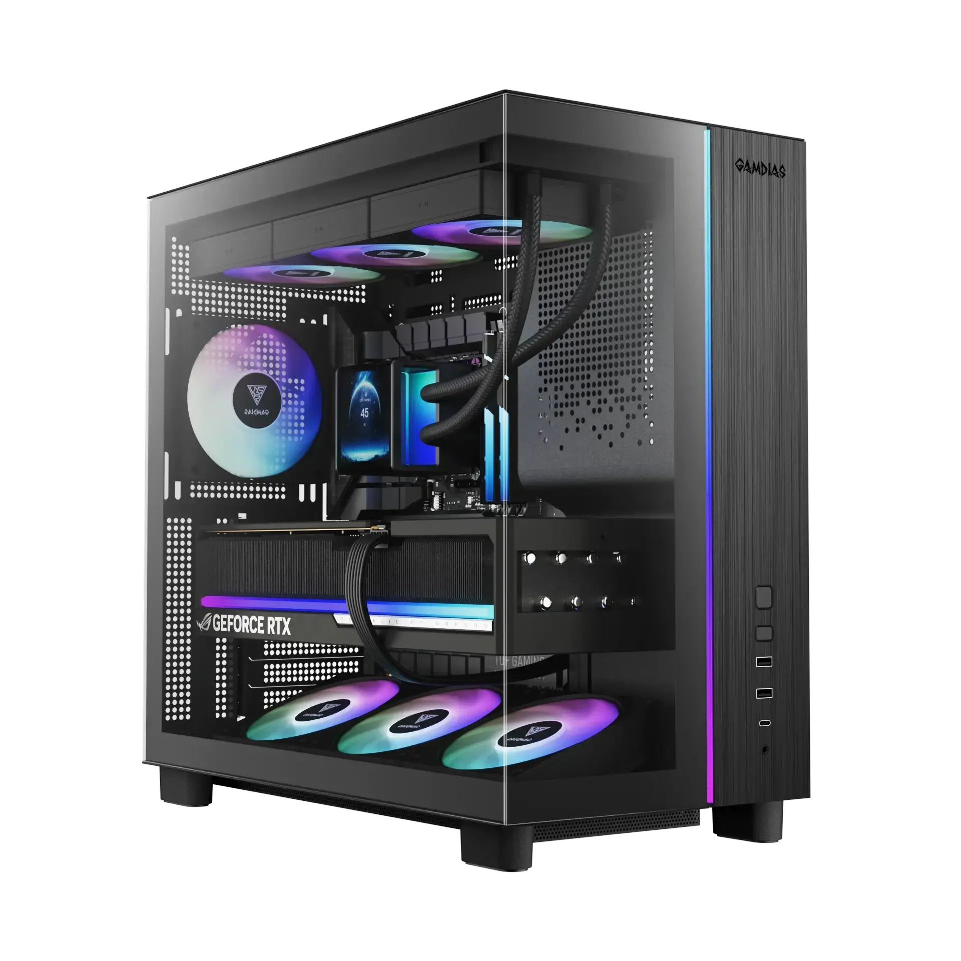 Carcasă Gamdias Case ATX - ATLAS M4 - A-RGB, USB-C