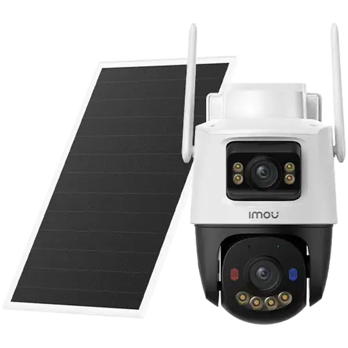 Imou AOV Dual Battery Camera-Kit 10MP, Wi-Fi 2.4GHz + 4G, Dual 5MP+5MP, 3.6mm fixed and 3.6mm PT Lens, FOV 76(H), IR up to 25m, Built-in Mic & Speaker, 10000mAh Battery, Solar Panel, Micro SD up to 512GB, AI Human and Vehicle Detection