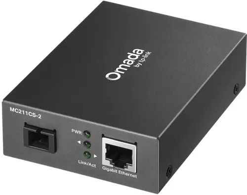 Convertor TP-LINK MC211CS-2, 1GbE RJ45 la Gigabit SM SC,Rx1310/Tx1550nm 2 km - 1