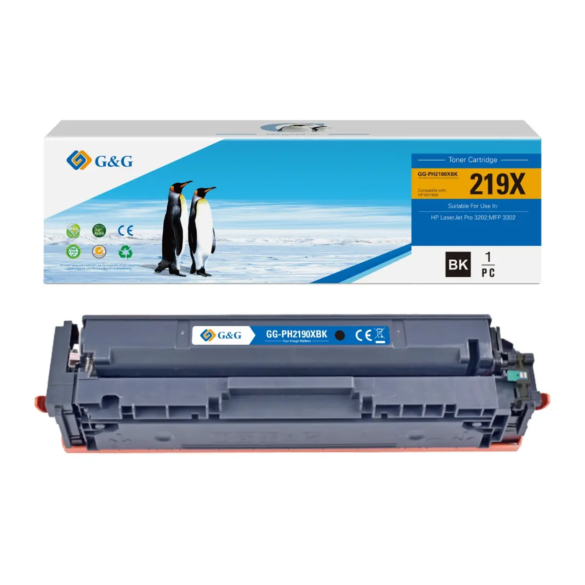 КАСЕТА ЗА HP Color Laserjet PRO 3202/3302 - HIGH CAPACITY - Black - /219X/ - W2190X - PN NT-PH2190XBK - G&G