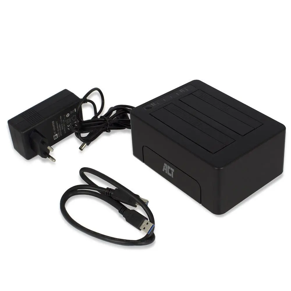 ACT Докинг стейшън AC1504, USB 3.1 Gen1 за 3.5"/2.5" HDD/SSD черен - image 1