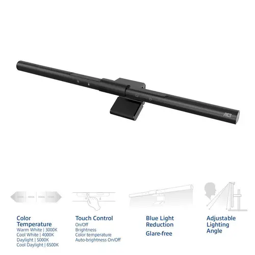 ACT LED лампа за монитор, сензорно управление, USB захранване - image 1