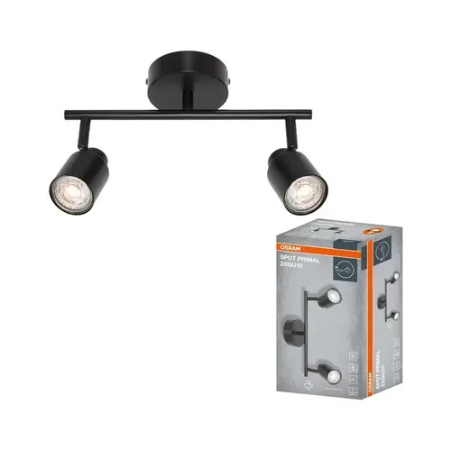 LED ОСВЕТИТЕЛНО ТЯЛО SPOT PRIMAL BLACK 2XGU10 BLACK LEDVANCE - image 1