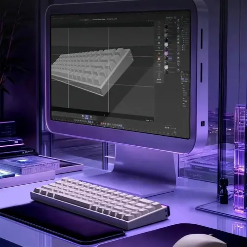 Madlions професионална геймърска механична клавиатура Professional Gaming Mechanical Keyboard NANO 68 WH - 8K, Magnetic Amber Pro Switches, (English US) - image 6