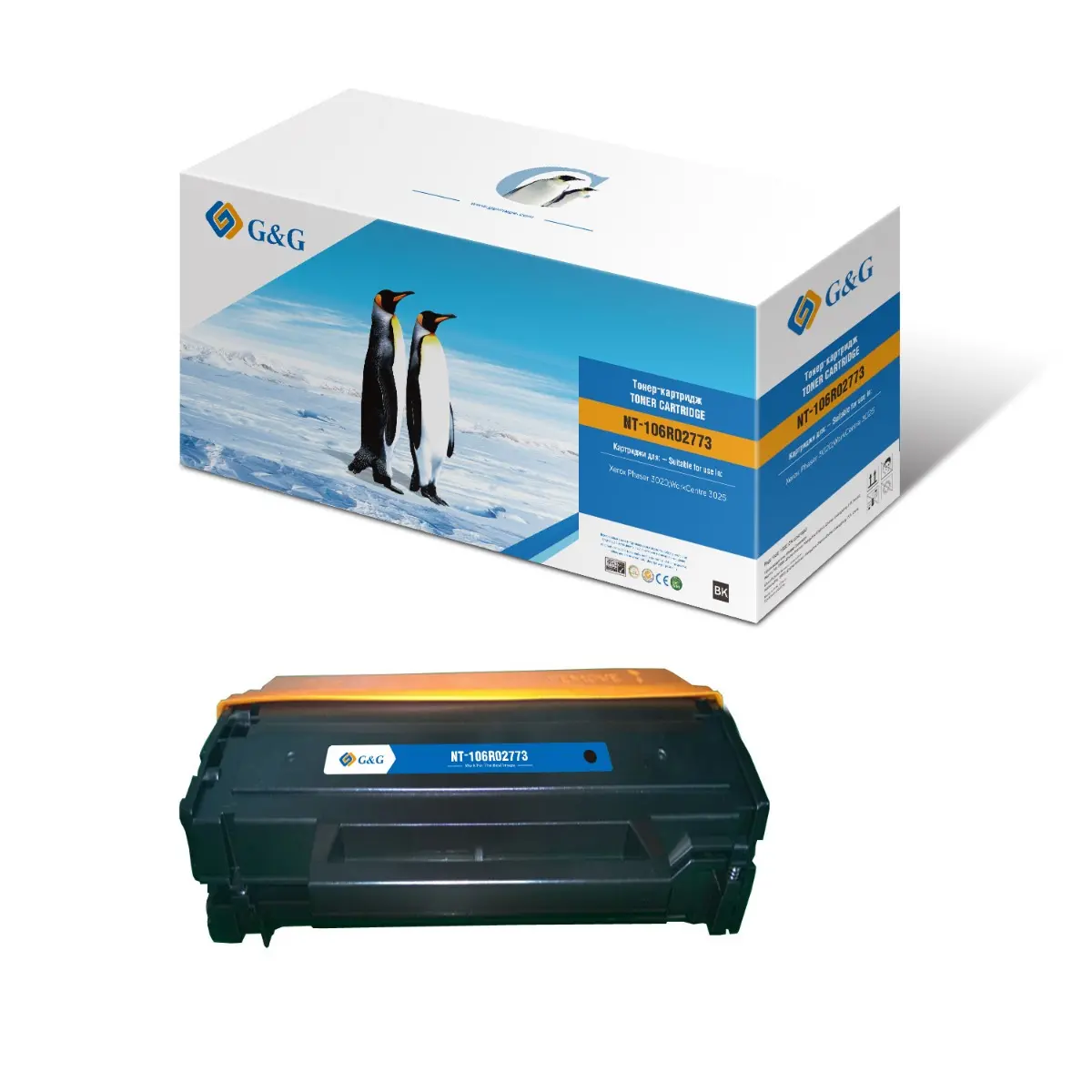 CARTUȘ PENTRU XEROX Phaser 3020/WorkCentre 3025 - Negru - 106R02773 - PN NT-PX3020C - G&G