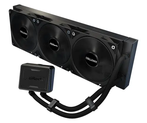 Asrock Challenger Pure 360, AiO liquid cooler, 360 mm radiator, AM5, AM4, LGA1851, LGA1700, 90-ACLA36-BDKGA6, 6Y - image 1