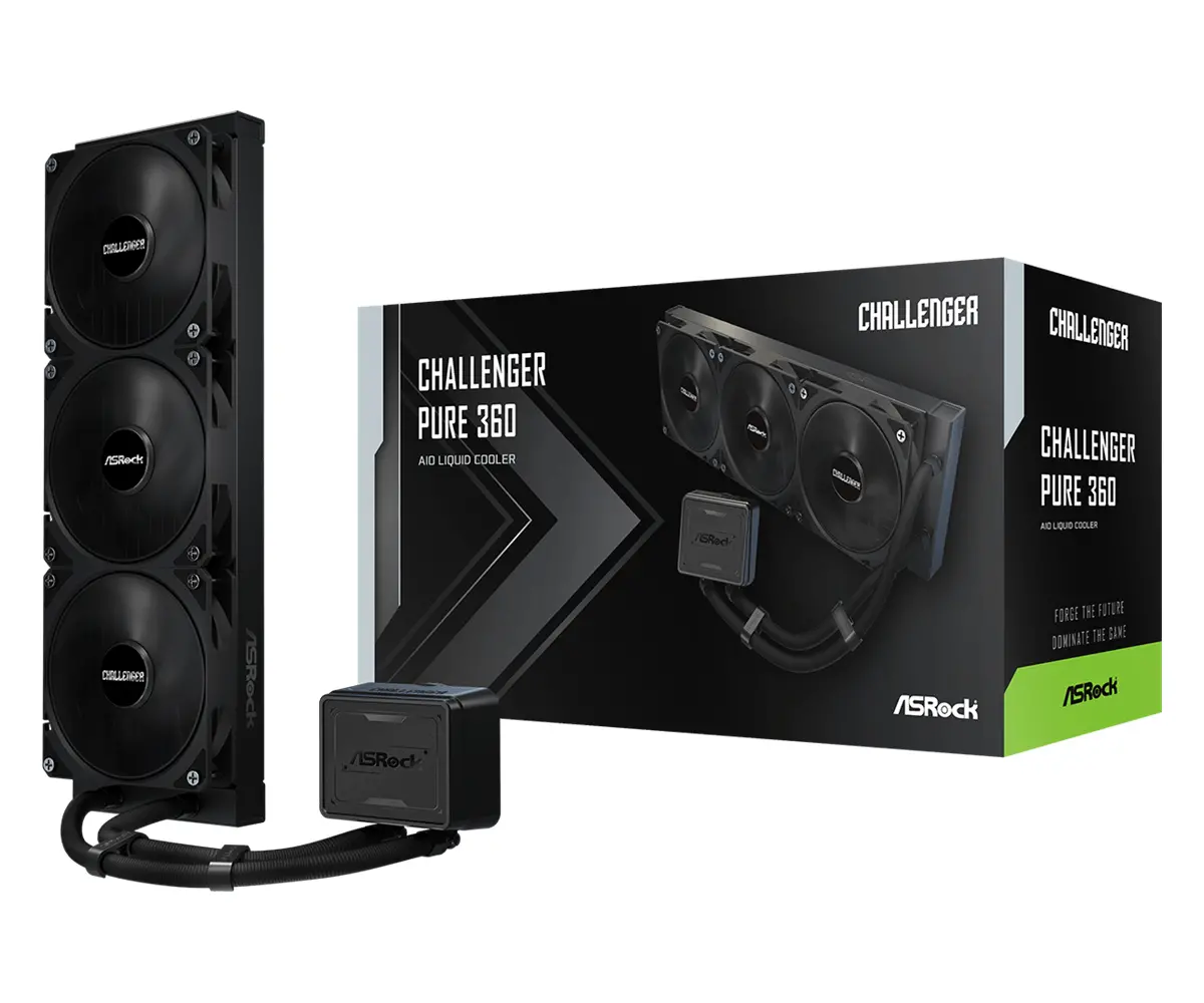 Asrock Challenger Pure 360, AiO liquid cooler, 360 mm radiator, AM5, AM4, LGA1851, LGA1700, 90-ACLA36-BDKGA6, 6Y - image 7