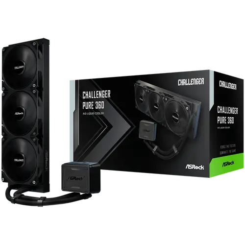 Asrock Challenger Pure 360, υδρόψυξη AiO, ψυγείο 360 mm, AM5, AM4, LGA1851, LGA1700, 90-ACLA36-BDKGA6, 6Y - 1