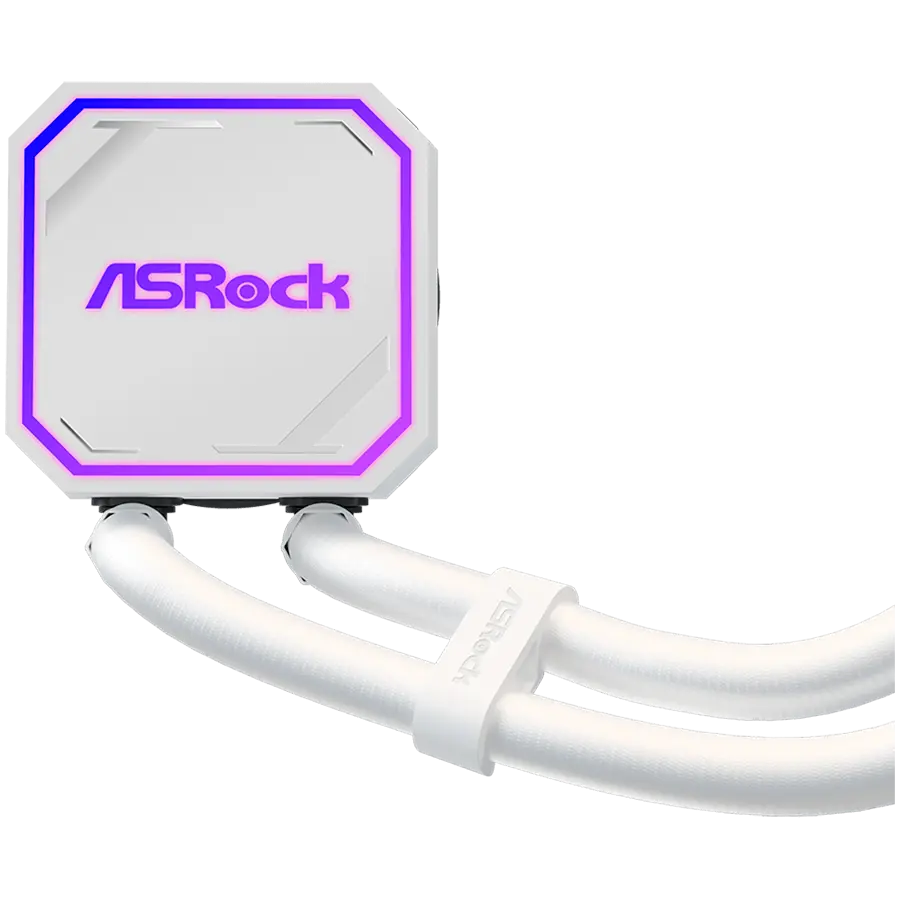 Asrock Pro White 360 ARGB, υγρόψυξη AiO, ψυγείο 360 mm, AM5, AM4, LGA1851, LGA1700, 90-APRA36-WAAGA6, λευκό, 6Y - image 3