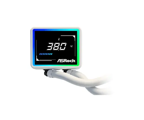 Asrock Challenger White 360 Digital, AiO liquid cooler, ARGB, Digital display, 360 mm radiator, AM5, AM4, LGA1851, LGA1700, 90-ACLA36-WAAGA6, White, 6Y - image 5
