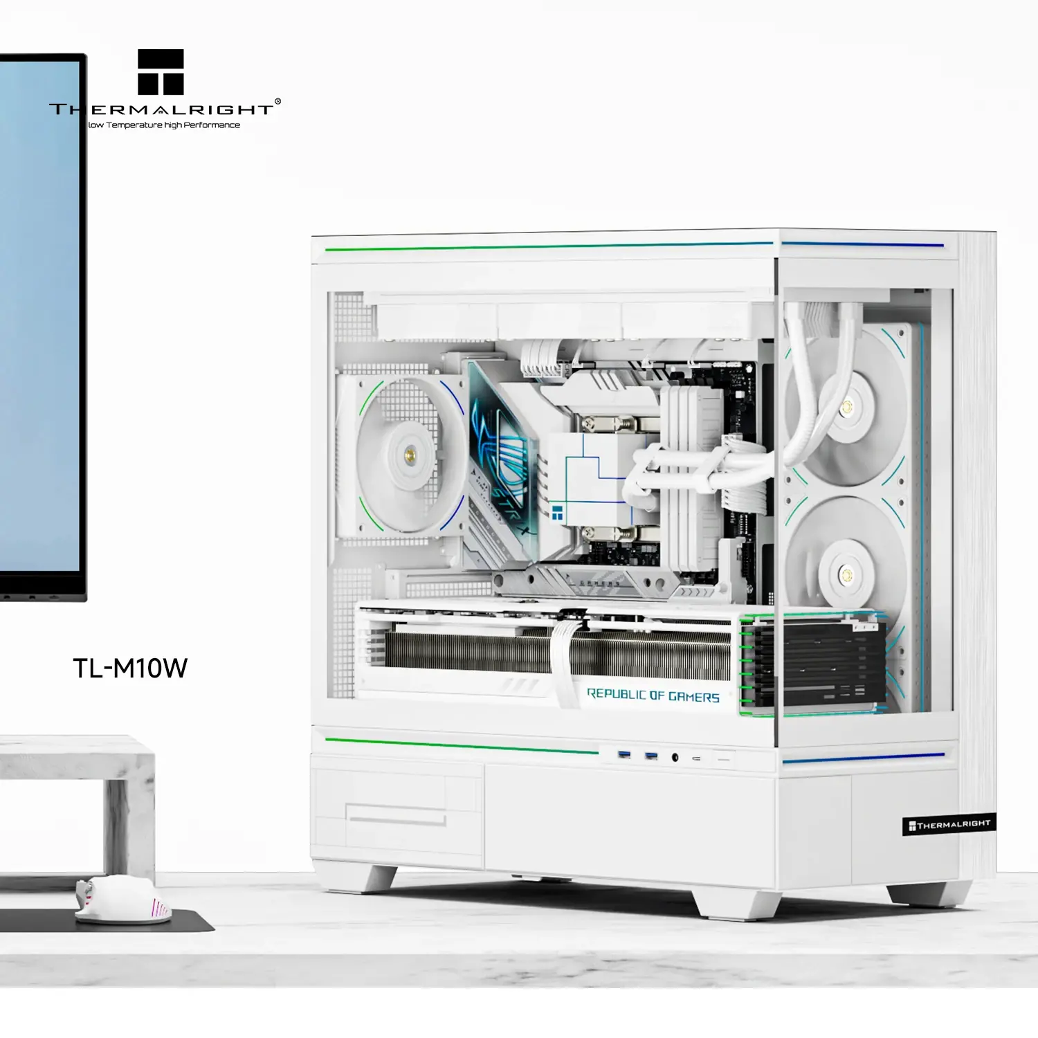 Thermalright кутия Case mATX - TL-M10 White - 4 x 120 mm ARGB included, USB-C - image 2