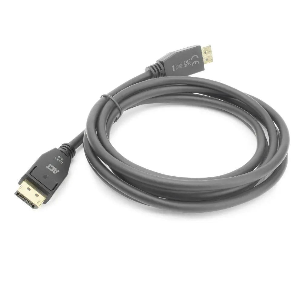 ACT Кабел Display port 2.1 мъжко-мъжко,8К@60Hz,4k@240Hz, 3м, черен - image 2