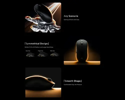 ATK професионална геймърска мишка Wireless Gaming Mouse A9 Plus Tri-mode Nearlink - 1K, White - image 5