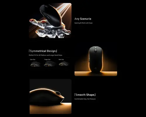 ATK професионална геймърска мишка Wireless Gaming Mouse A9 Tri-mode Nearlink - 1K, White - image 5